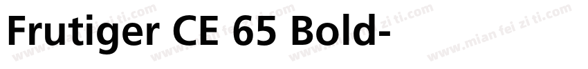 Frutiger CE 65 Bold字体转换